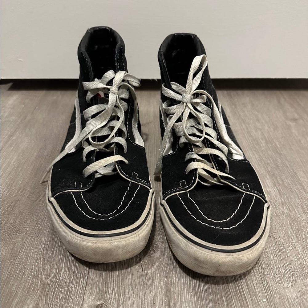 Vans Black and White High-Top Sneakers